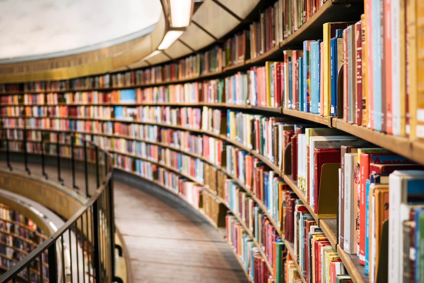 Bookshelves in a shop